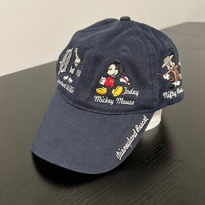 Vtg Disney Mickey Mouse 'Thru the years' strap-back Velcro hat